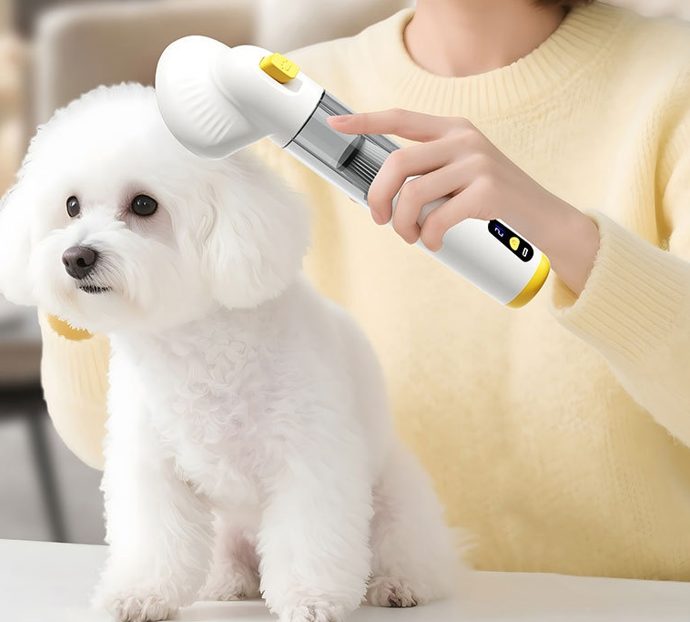 Pet Vacuum Cleaner Multi-Function Grooming Brush and Blower for Cat Hair Removal, Pet Hair Suction and Trimmer, Portable Car Vacuum