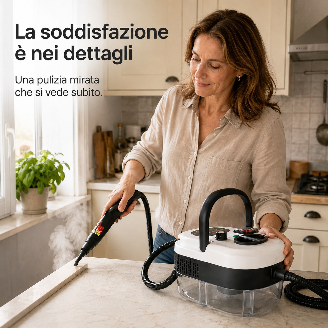 VapoPronto™ Pulitore a vapore portatile per una pulizia mirata di bordi, fughe e fessure
