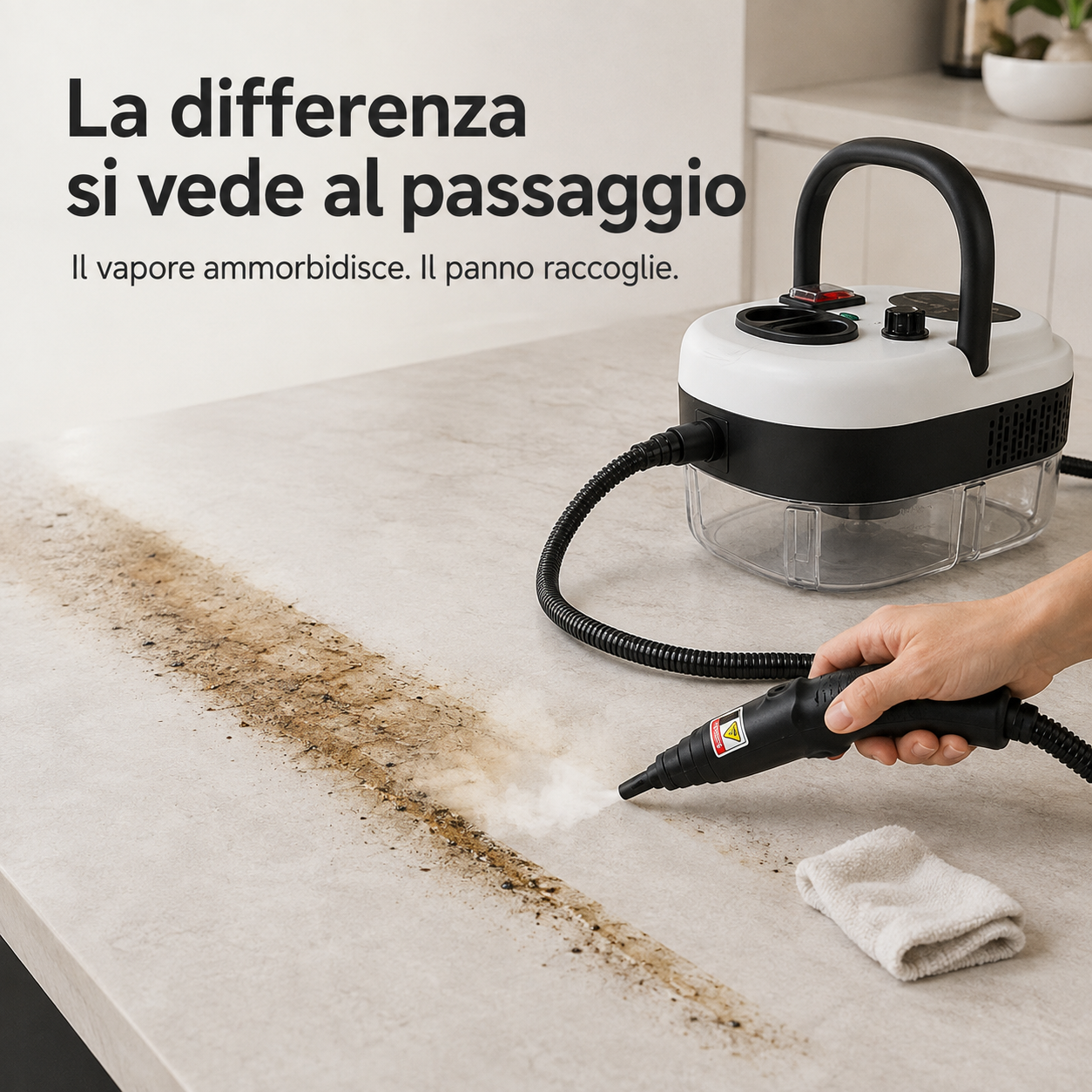 VapoPronto™ Pulitore a vapore portatile per una pulizia mirata di bordi, fughe e fessure