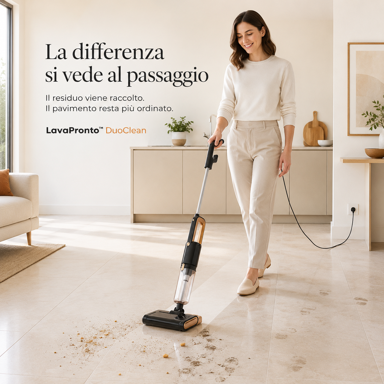 LavaPronto™ DuoClean - Aspirapolvere e lavapavimenti 2-in-1 per semplificare la pulizia quotidiana dei pavimenti